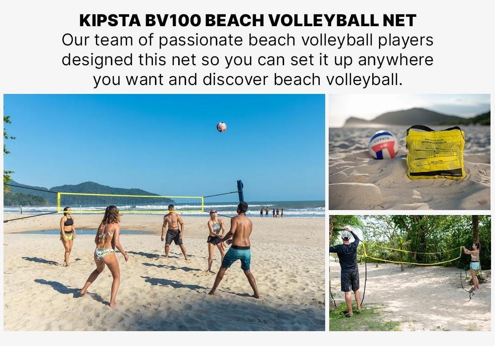 Beach Volleyball Net - Bv100, Yellow, No Color, medium