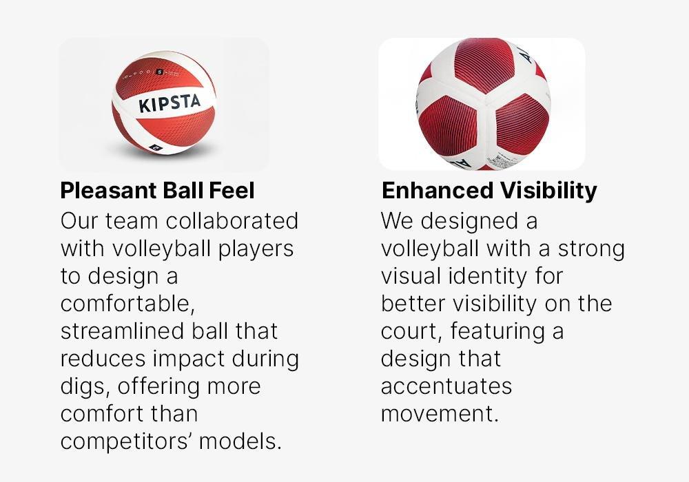 Volleyball V900, Red, No Color, medium