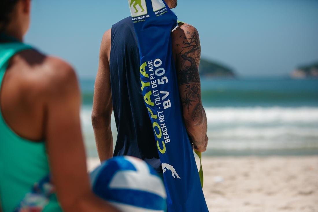 Recreational Beach Volleyball Set (Net And Posts) Bv 500, Blue, No Color, large image number 9