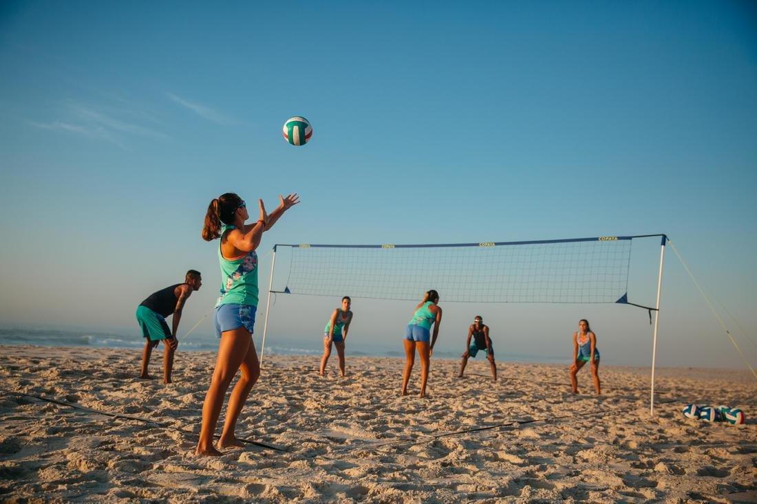 Recreational Beach Volleyball Set (Net And Posts) Bv 500, Blue, No Color, large image number 10