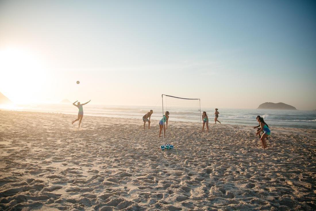 Recreational Beach Volleyball Set (Net And Posts) Bv 500, Blue, No Color, large image number 12