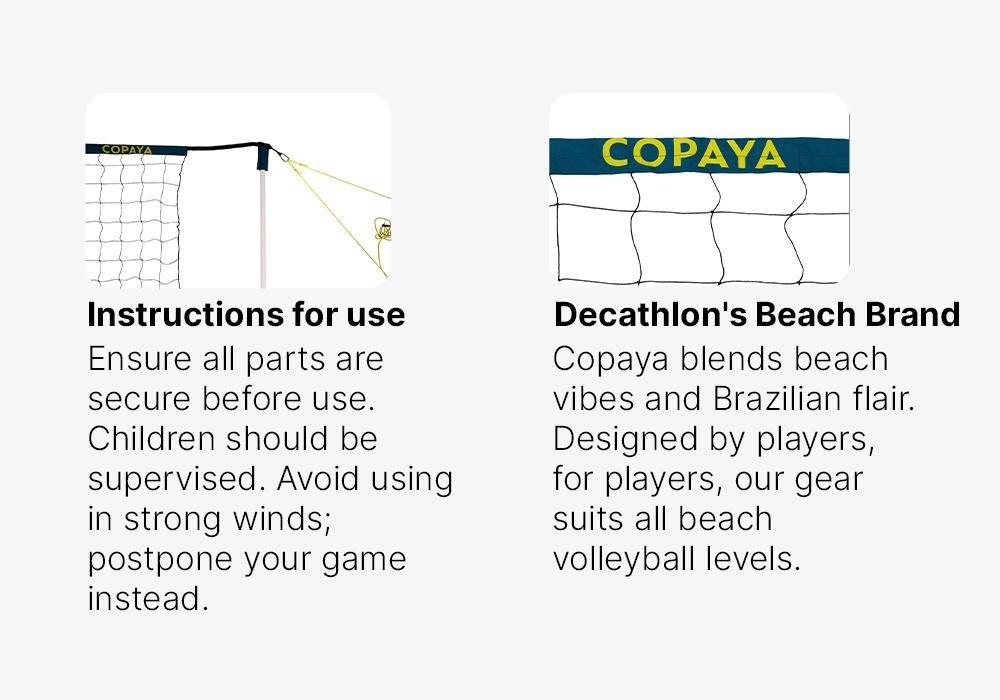 Recreational Beach Volleyball Set (Net And Posts) Bv 500, Blue, No Color, large image number 17