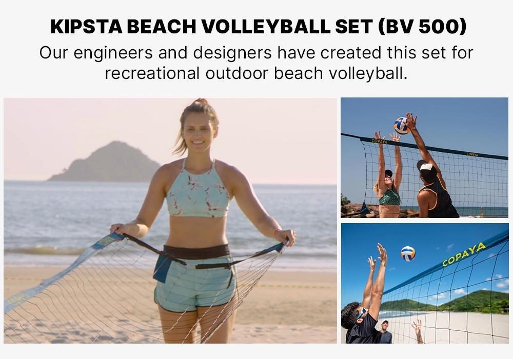 Recreational Beach Volleyball Set (Net And Posts) Bv 500, Blue, No Color, large image number 18