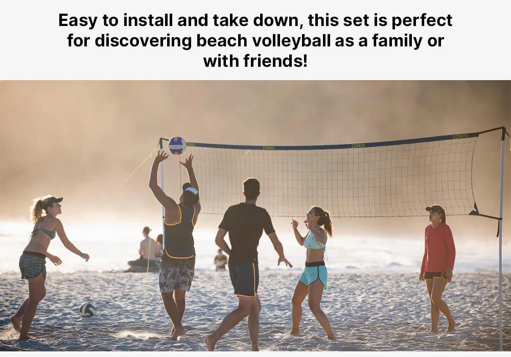 Recreational Beach Volleyball Set (Net And Posts) Bv 500, Blue, No Color, large image number 19