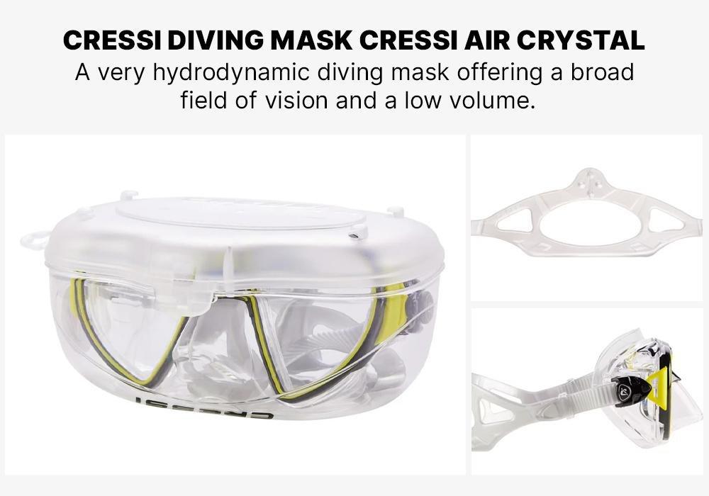 Air Crystal Diving Mask, Black, No Color, large image number 12