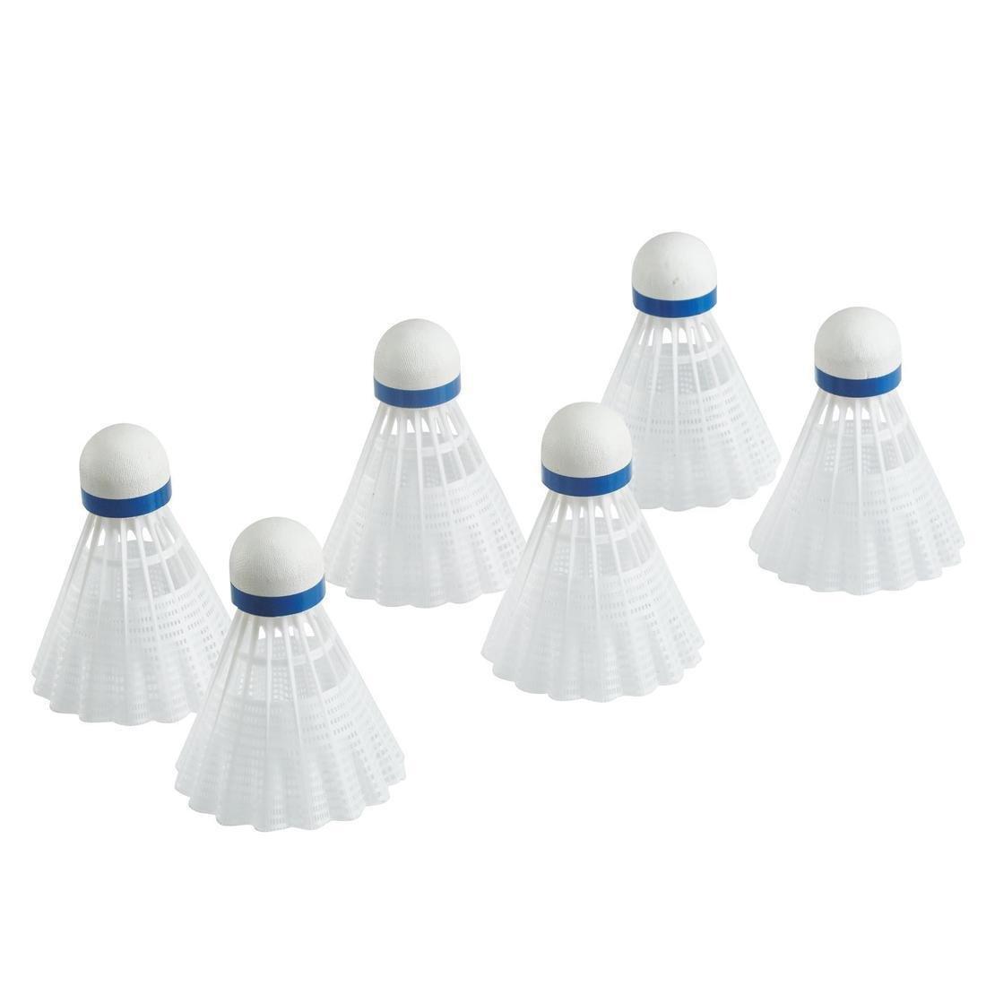 BOYAUDERIE DE L'EST - Badminton Plastic Shuttlecocks Mavis 300 6-Pack - White