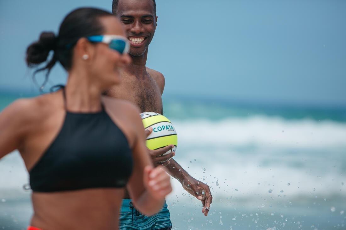 BV100 Beach Volleyball - White/Pink, yellow, No Color, large image number 10