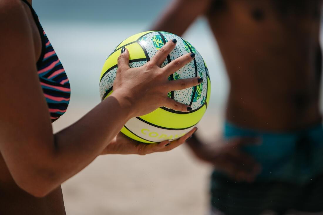 BV100 Beach Volleyball - White/Pink, yellow, No Color, large image number 13