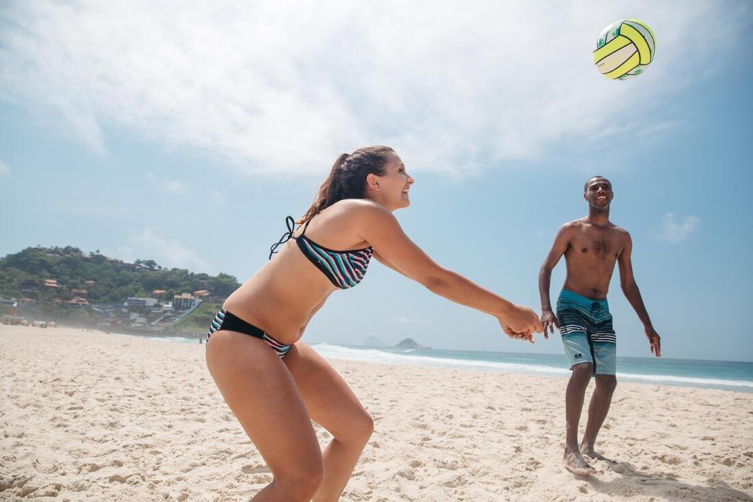 BV100 Beach Volleyball - White/Pink, yellow, No Color, large image number 14