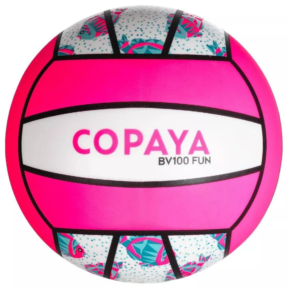 BV100 Beach Volleyball - White/Pink, blue, No Color, large image number 3