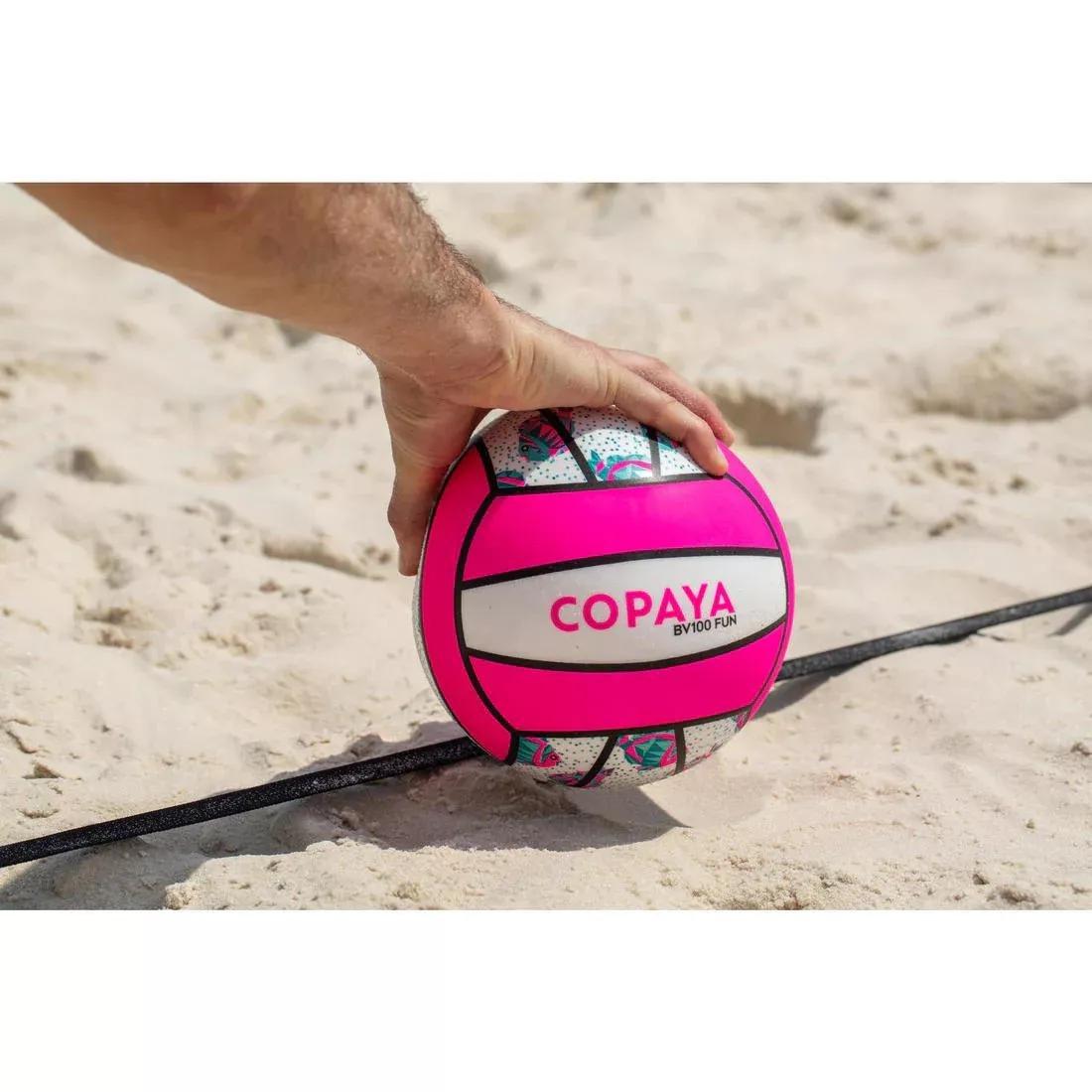 BV100 Beach Volleyball - White/Pink, blue, No Color, large image number 4