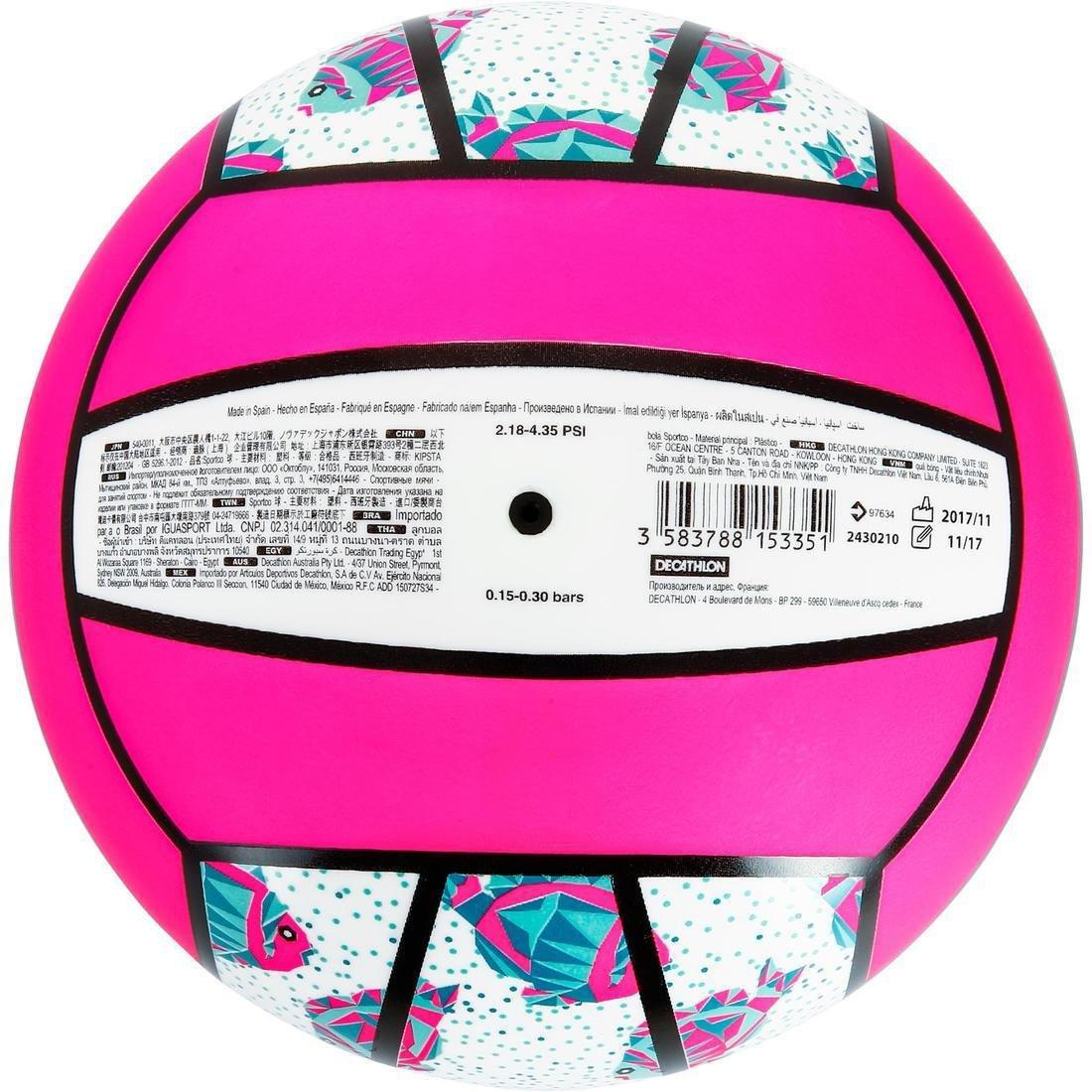 BV100 Beach Volleyball - White/Pink, blue, No Color, large image number 7