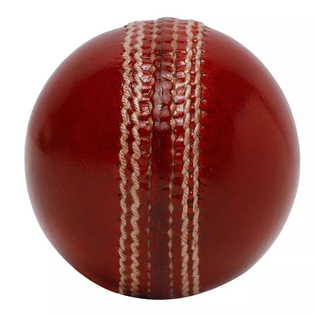 Cricket Leather Ball 2 Pcs, Maroon, No Color, large image number 0