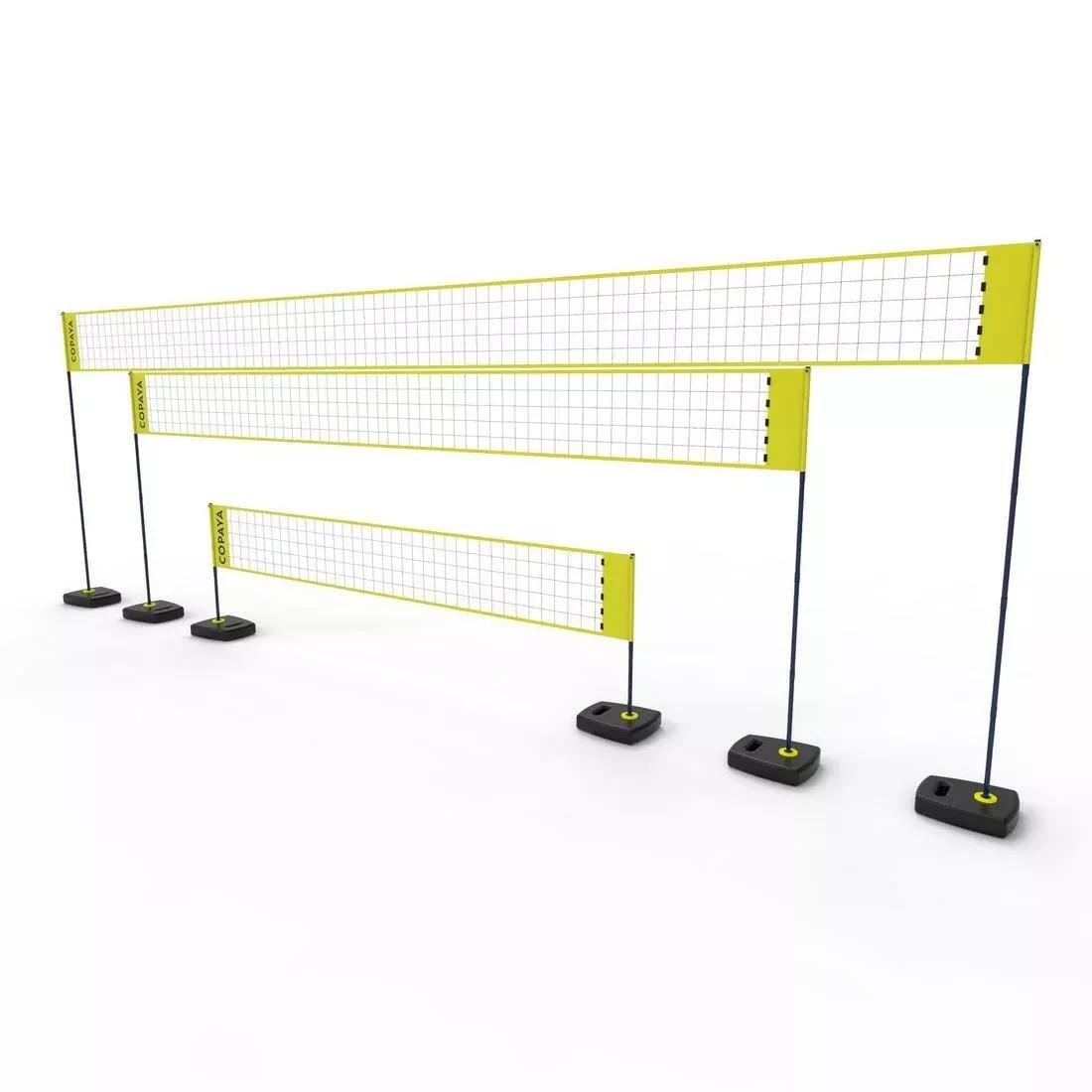 Adjustable Beach Volleyball Set (Net And Posts) Bv500, Yellow, , medium