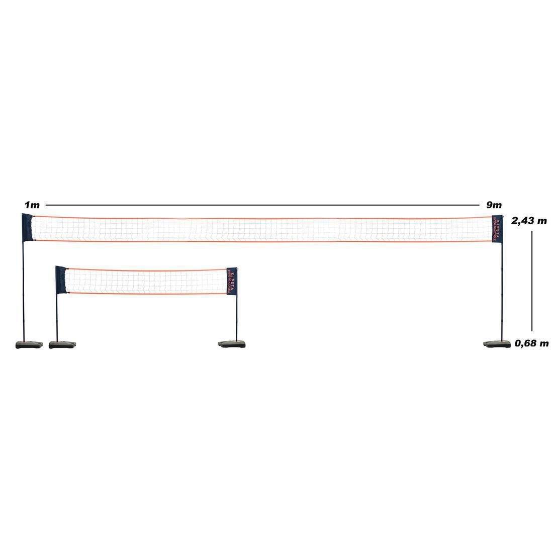 Adjustable Beach Volleyball Set (Net And Posts) Bv500, Yellow, No Color, large image number 1