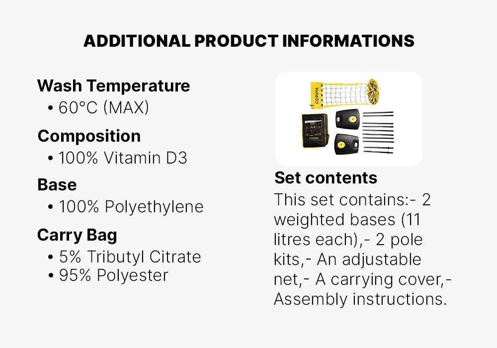 Adjustable Beach Volleyball Set (Net And Posts) Bv500, Yellow, No Color, large image number 16