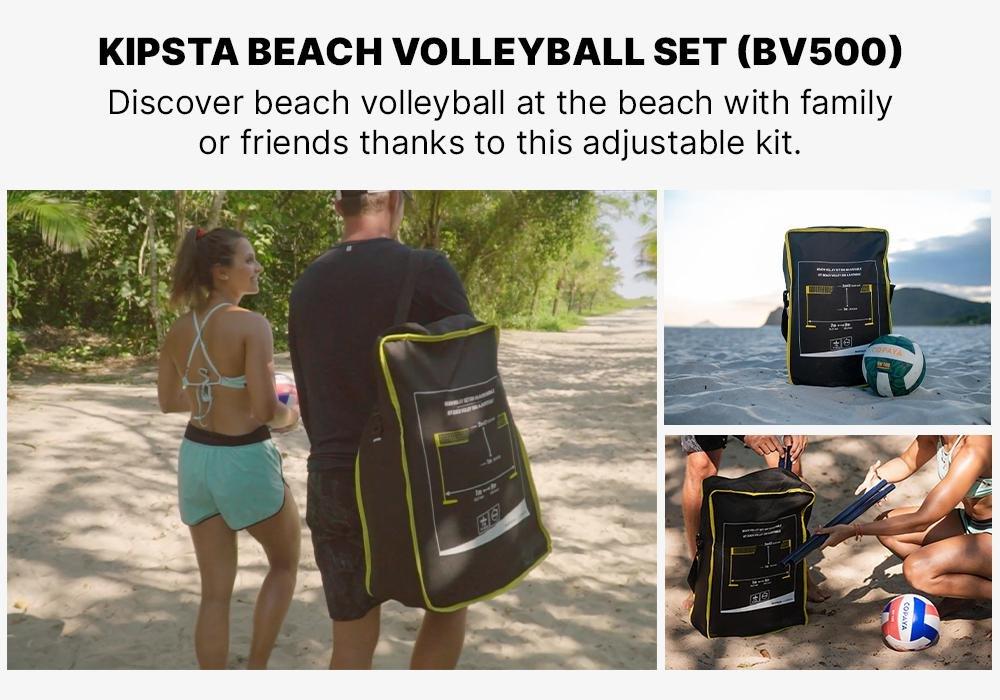 Adjustable Beach Volleyball Set (Net And Posts) Bv500, Yellow, No Color, large image number 17