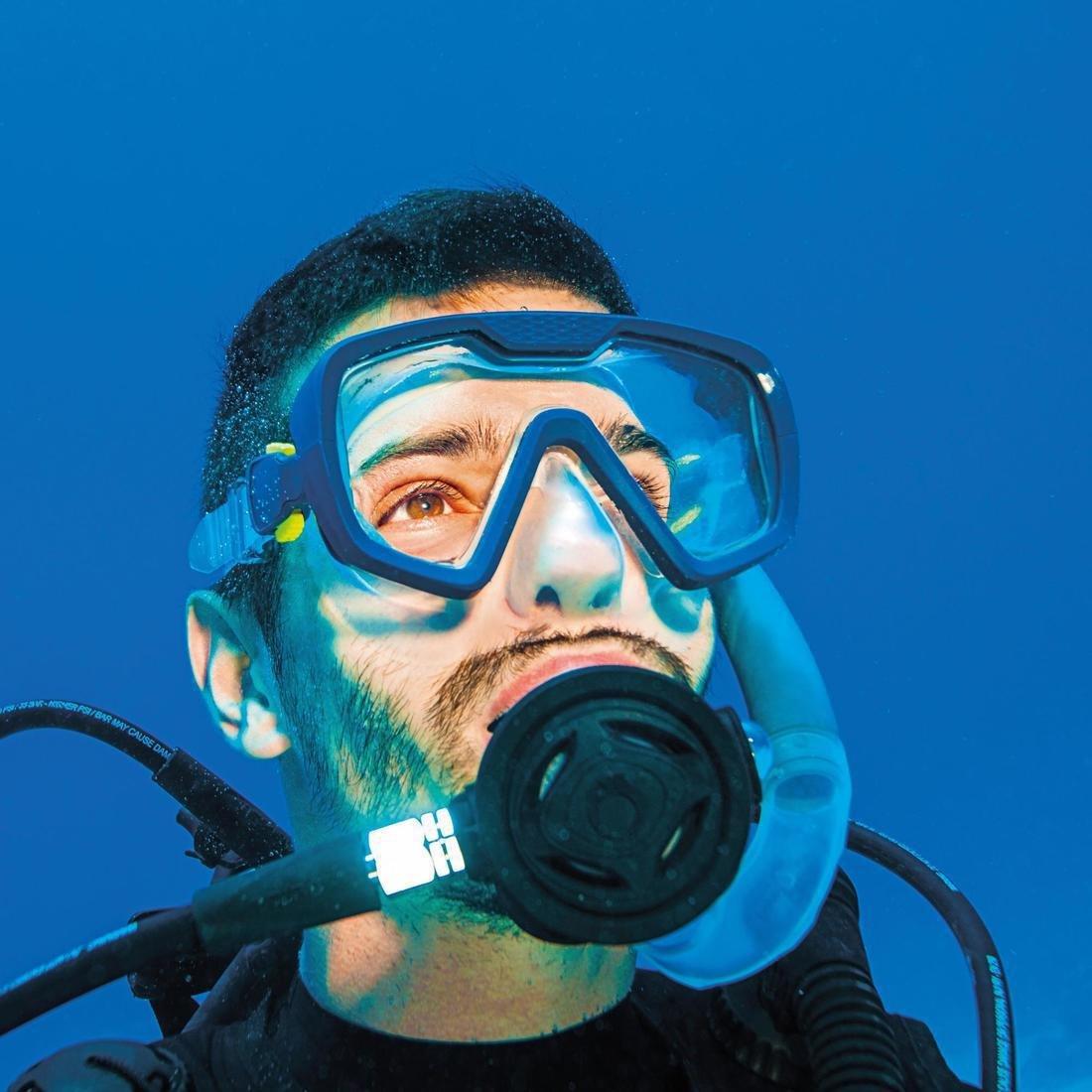 Scd 100 Scuba Diving Mask Translucent Skirt And Frame, Blue, , large image number 1