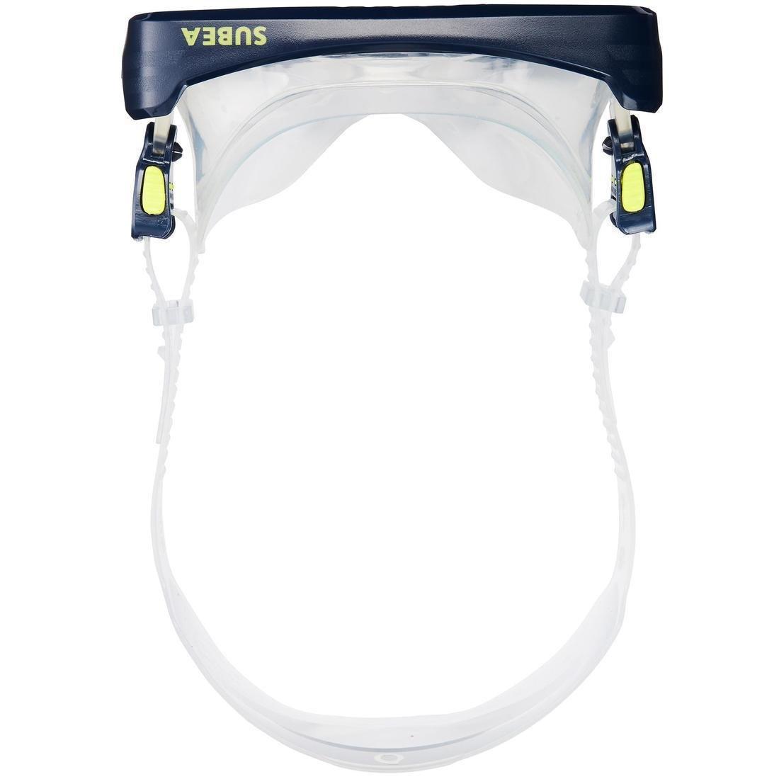 SUBEA - Scd 100 Scuba Diving Mask Translucent Skirt And Frame, Blue