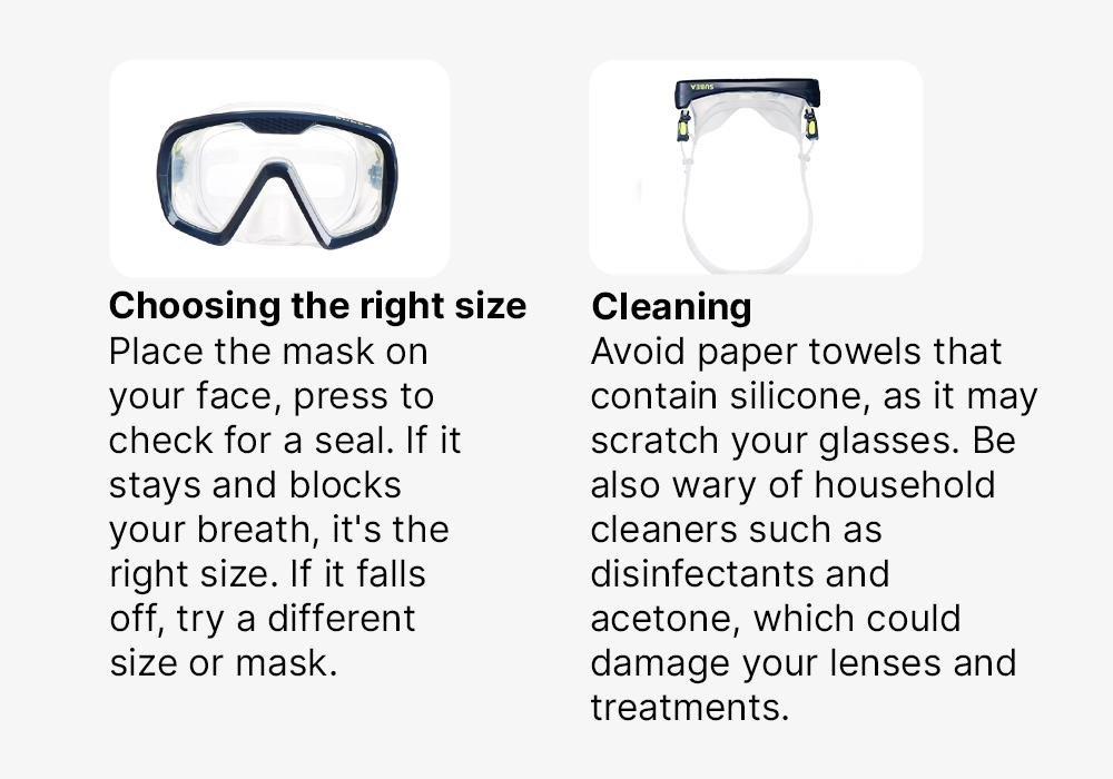 Scd 100 Scuba Diving Mask Translucent Skirt And Frame, Blue, No Color, medium