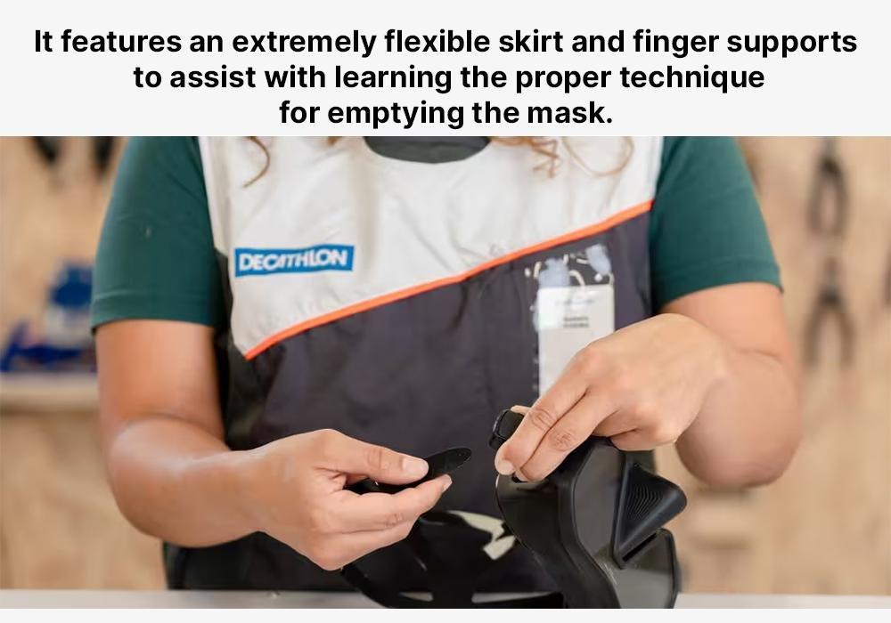 Scd 100 Scuba Diving Mask Translucent Skirt And Frame, Blue, No Color, medium