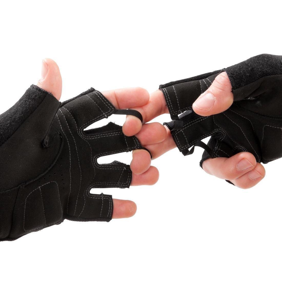 Weight Training Glove With Double Rip-Tab Cuff, Black, No Color, large image number 4