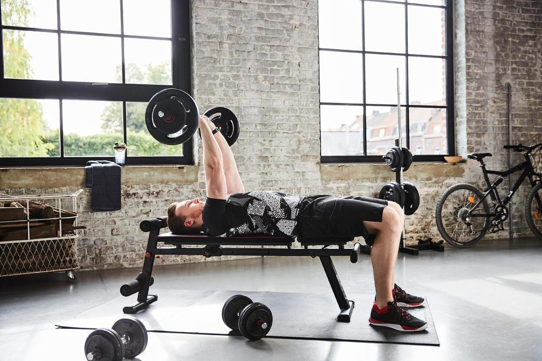 Weight Training Curl Bar, Grey, No Color, large image number 5