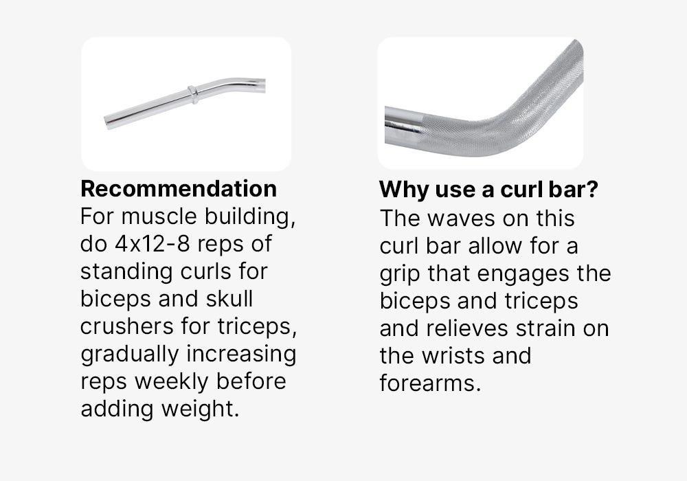 Weight Training Curl Bar, Grey, No Color, medium