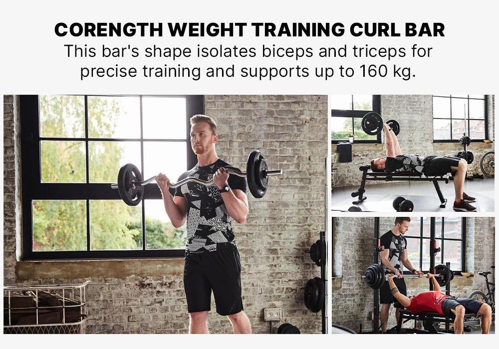 Weight Training Curl Bar, Grey, No Color, medium