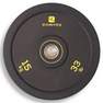 DOMYOS - 1  Weightlifting Bumper Disc 50Mm  Inner Diameter , Black