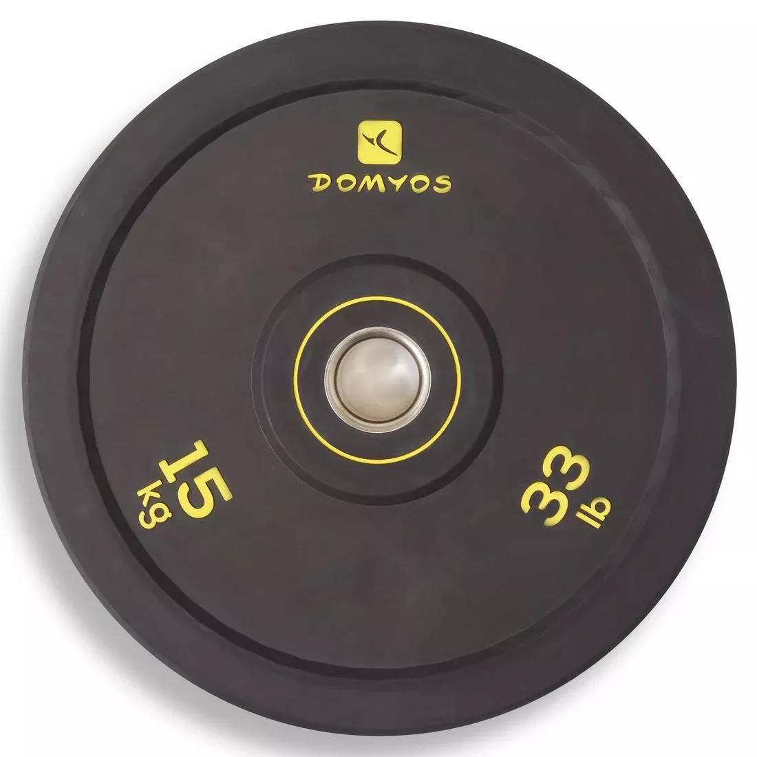 1  Weightlifting Bumper Disc 50Mm  Inner Diameter , Black, , medium