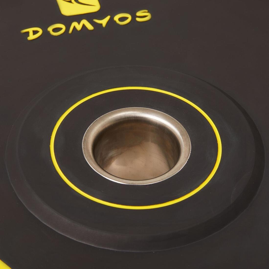 DOMYOS - 1  Weightlifting Bumper Disc 50Mm  Inner Diameter , Black