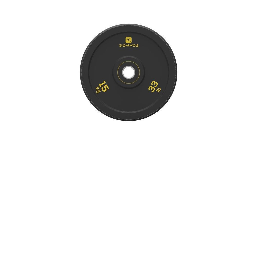 1  Weightlifting Bumper Disc 50Mm  Inner Diameter , Black, No Color, large image number 6
