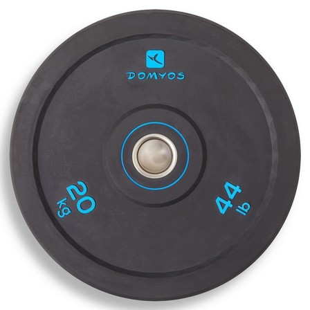 DOMYOS - Weightlifting Bumper Disc, Black