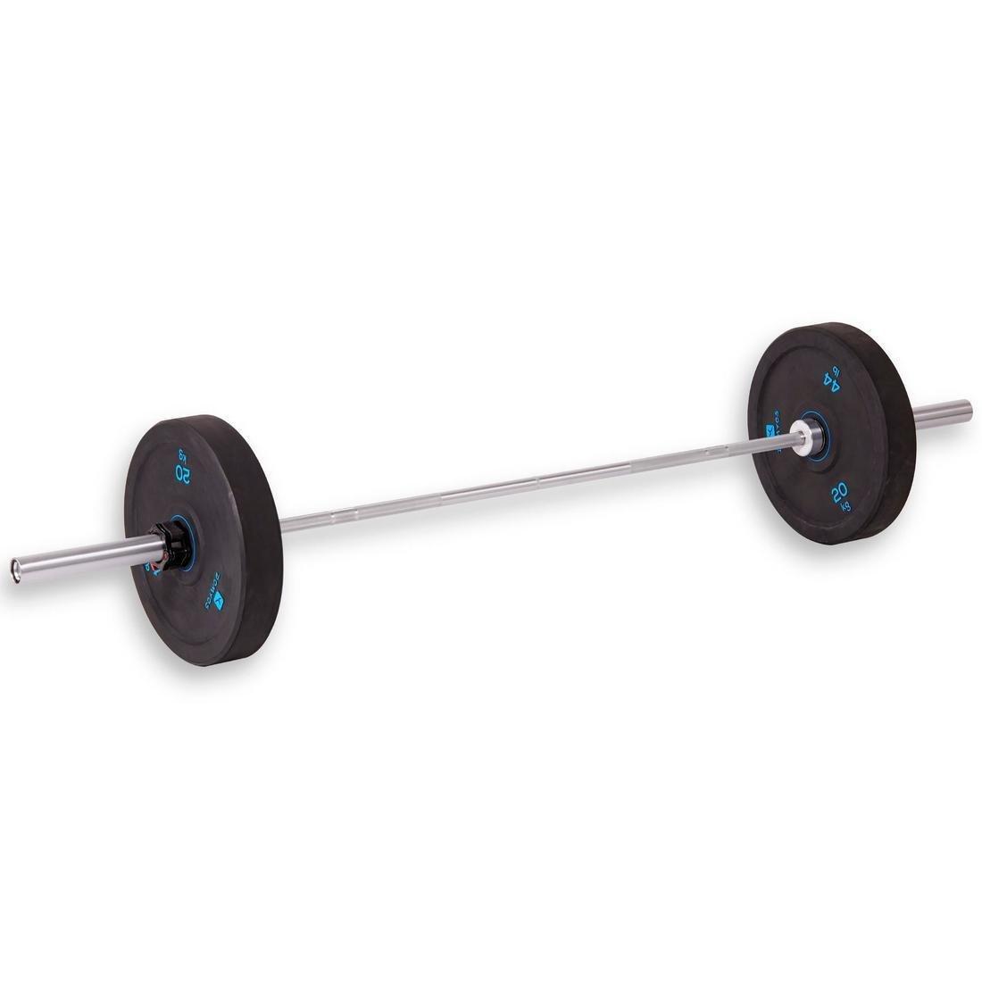 Weightlifting Bumper Disc, Black, No Color, large image number 1
