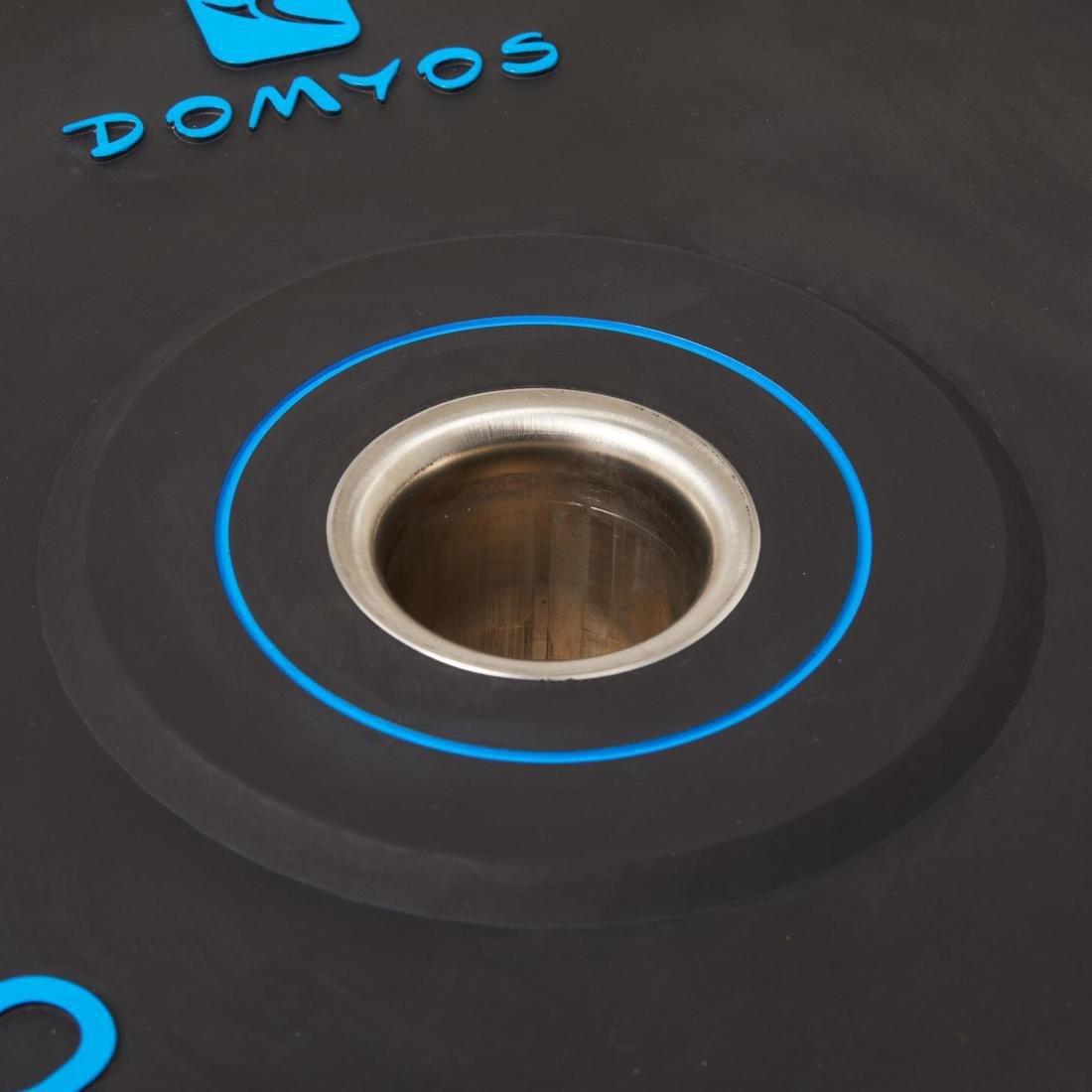 DOMYOS - Weightlifting Bumper Disc, Black