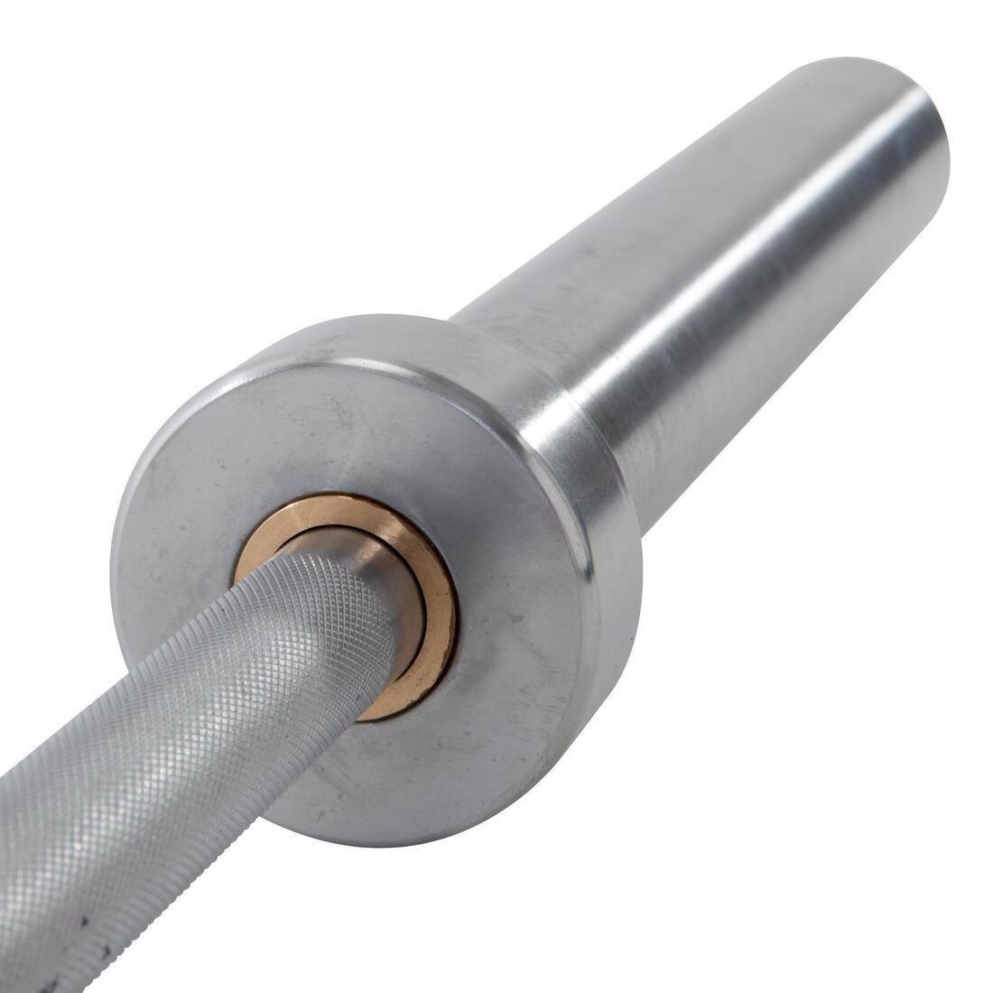 1   Weightlifting Bar 50Mm Diameter Sleeve 2  Grip, No Color, large image number 2