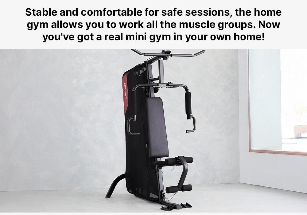 Compact Guided Weight Machine - Home Gym 900, Black, No Color, medium