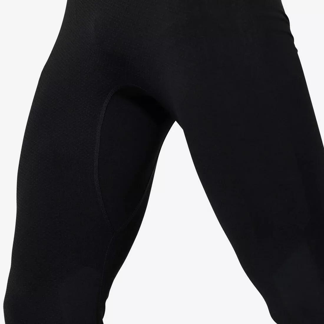 Men Cross Training Seamless Leggings, Black, No Color, large image number 9