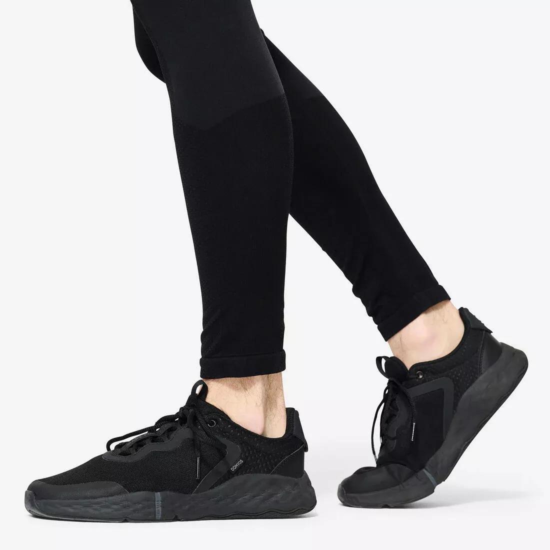 Men Cross Training Seamless Leggings, Black, No Color, large image number 13