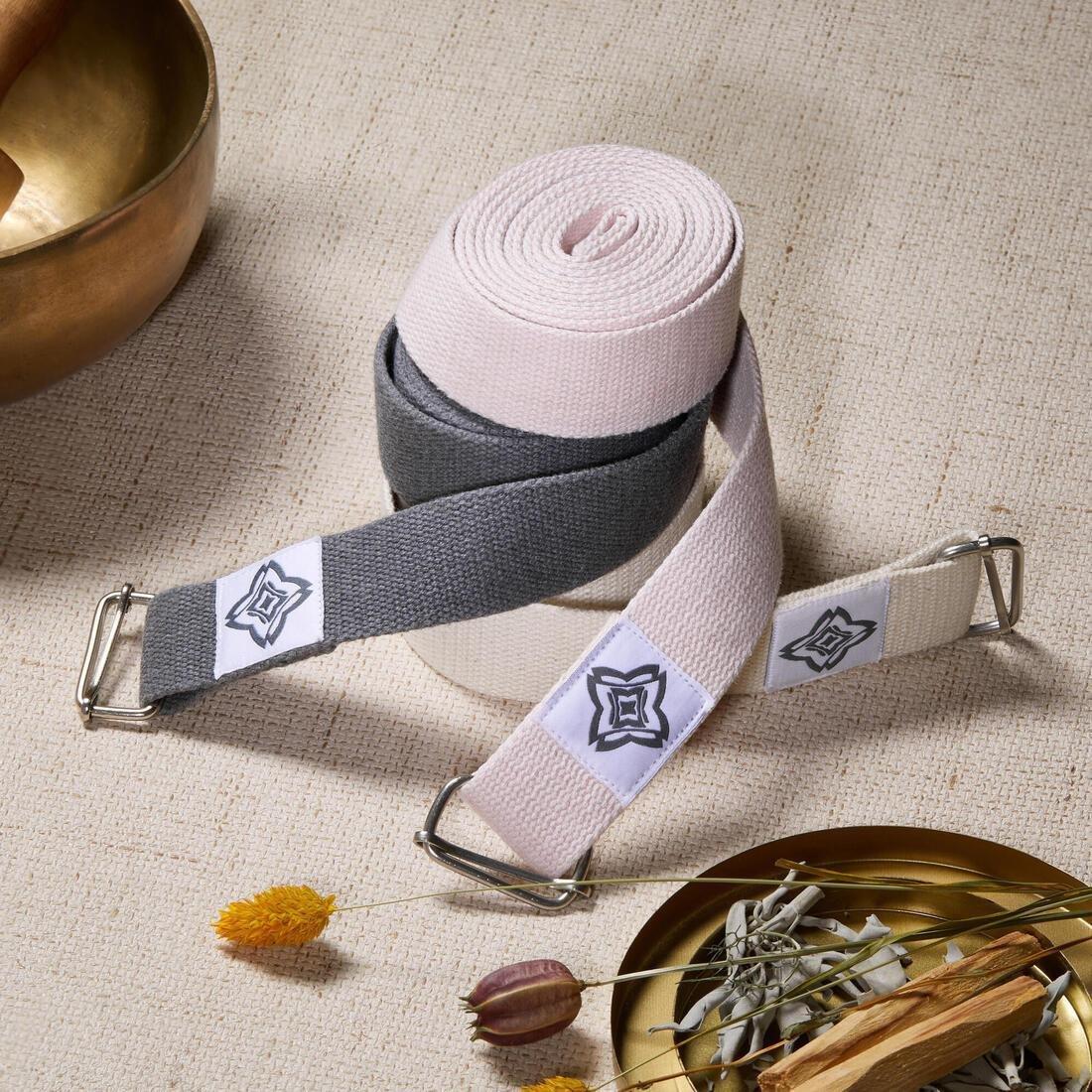 Organic Cotton Yoga Strap, White, No Color, large image number 3