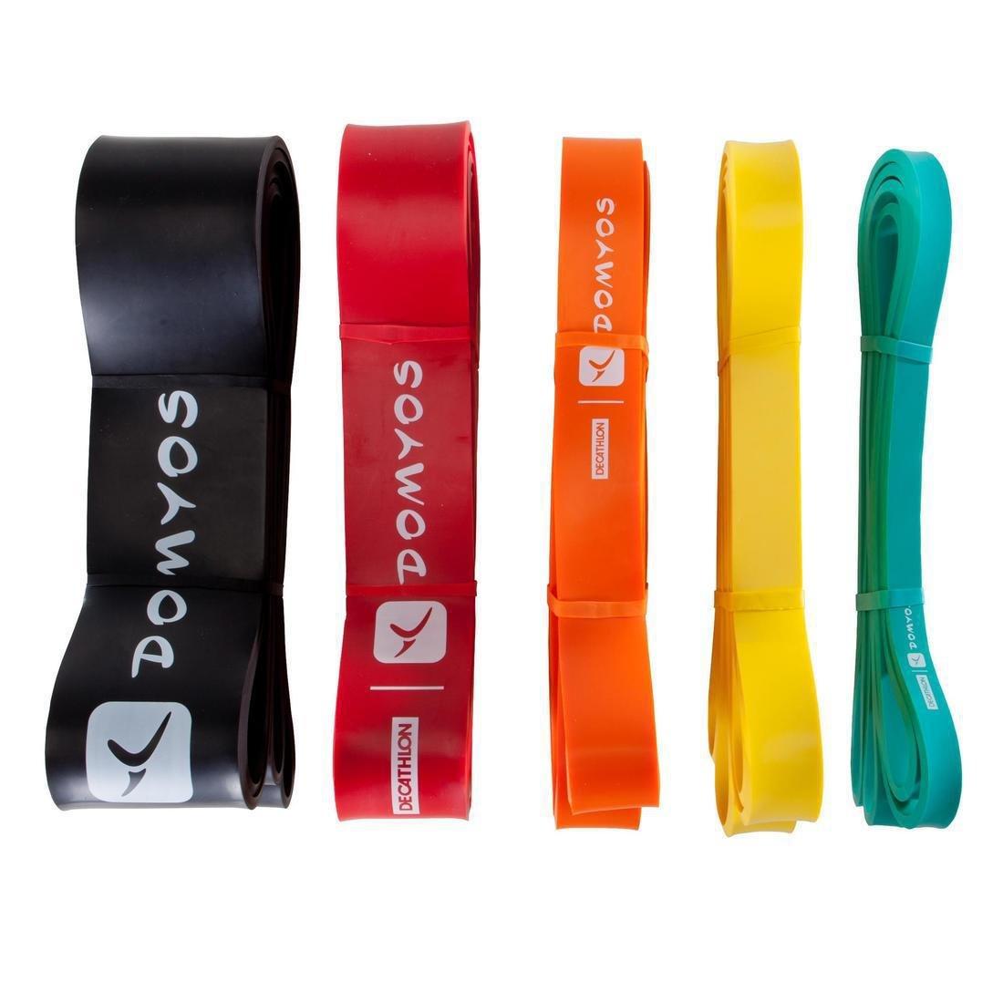 Cross-Training Elastic Training Band, Turquoise, No Color, large image number 4