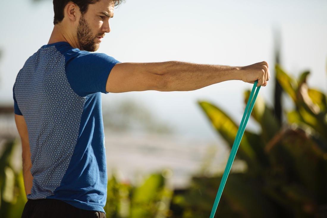 Cross-Training Elastic Training Band, Turquoise, No Color, large image number 9