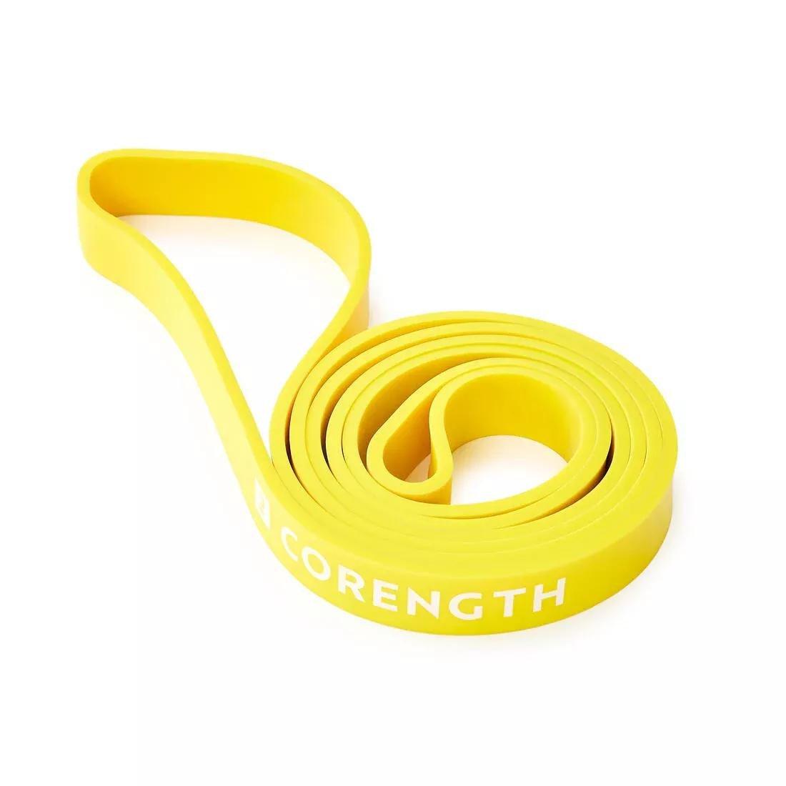 Cross-Training Elastic Training Band, Yellow, No Color, medium