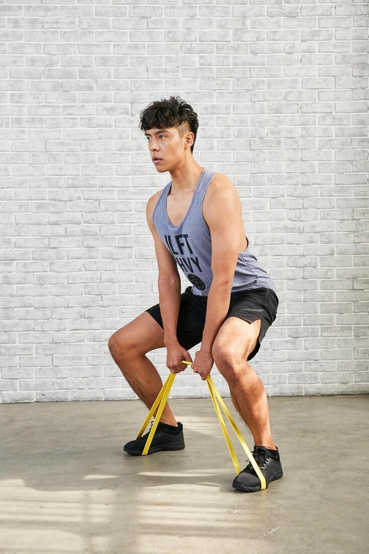 Cross-Training Elastic Training Band, Yellow, No Color, medium