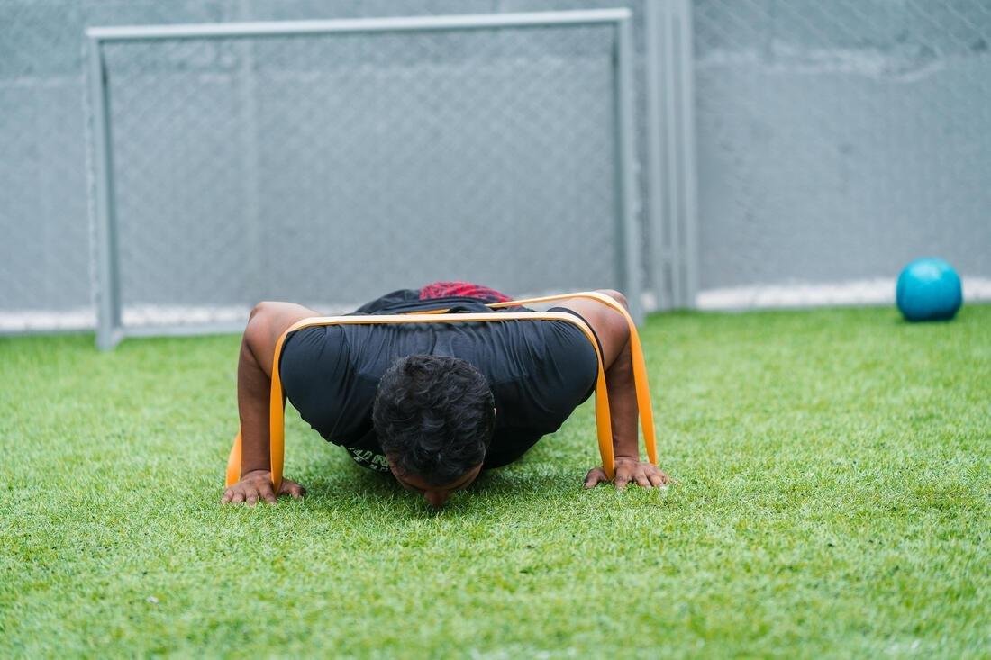 Cross-Training Elastic Training Band, Yellow, No Color, medium