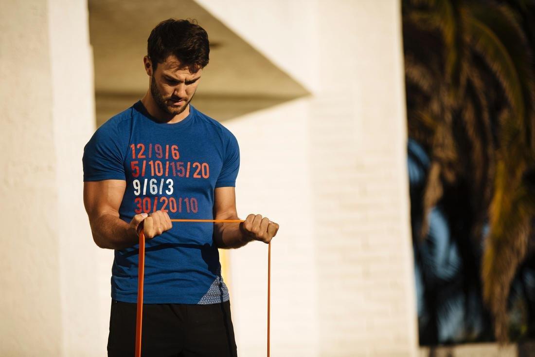 Cross-Training Elastic Training Band, Black, No Color, large image number 8