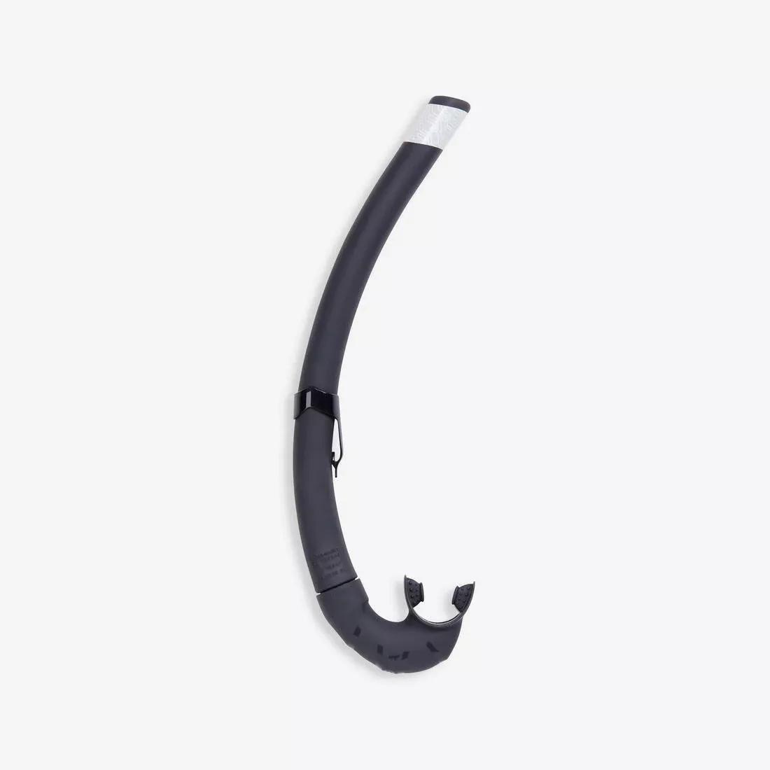 Spf 500 Free-Diving Spearfishing Flexible Snorkel, Grey, 5401_000, large image number 0