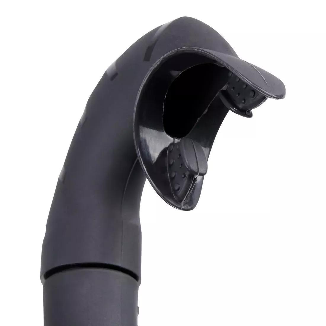 Spf 500 Free-Diving Spearfishing Flexible Snorkel, Grey, 5401_000, large image number 4