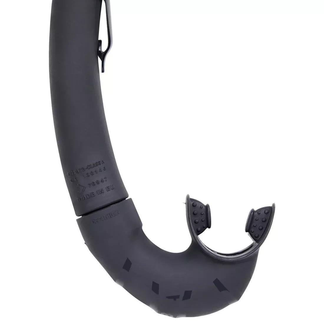 Spf 500 Free-Diving Spearfishing Flexible Snorkel, Grey, 5401_000, large image number 5